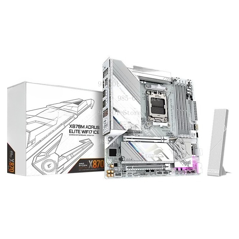 White ATX X870M mainboard, WIF - X870E Atx Motherboard review and price